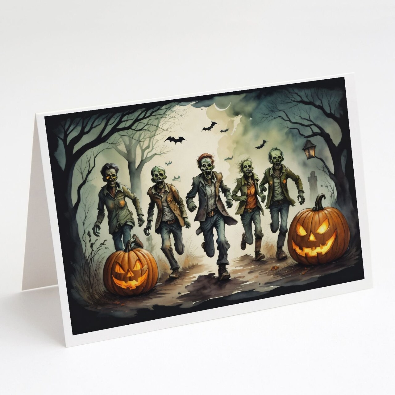 Edge Collections - 5" x 7" - Multicolor - Halloween Themed Blank Greeting Cards with Envelopes - 8 Pieces